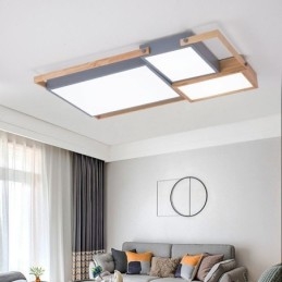 Lámpara de techo rectangular empalmada con luz de techo moderna