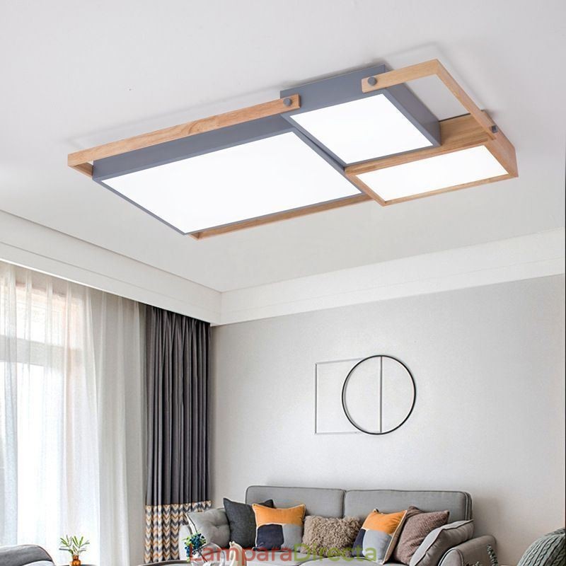 Lámpara de techo rectangular empalmada con luz de techo moderna