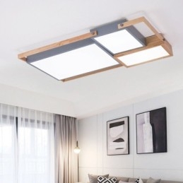 Lámpara de techo rectangular empalmada con luz de techo moderna
