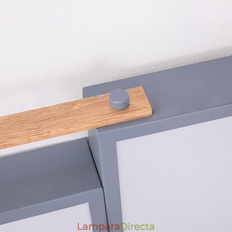 Lámpara de techo rectangular empalmada con luz de techo moderna