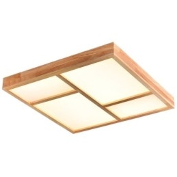 Lámpara de techo acrílica japonesa con diseño geométrico de madera
