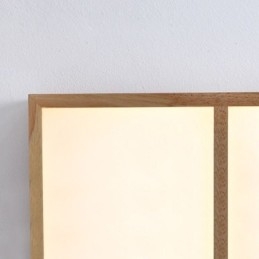 Lámpara de techo acrílica japonesa con diseño geométrico de madera