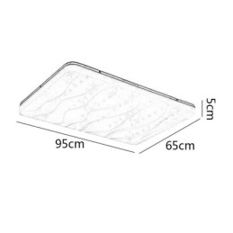 Lámpara de techo rectangular corrugada de acrílico japonés