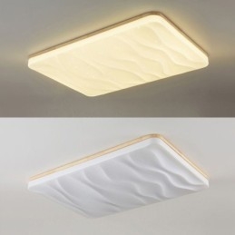 Lámpara de techo rectangular corrugada de acrílico japonés