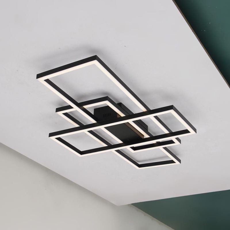 Lámpara de techo moderna con diseño geométrico cuadrado