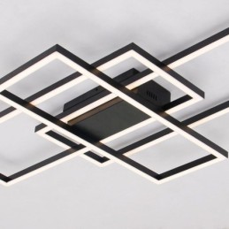 Lámpara de techo moderna con diseño geométrico cuadrado