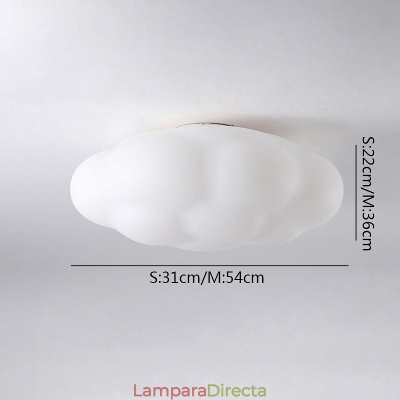 Lámpara de techo nórdica con forma de nube