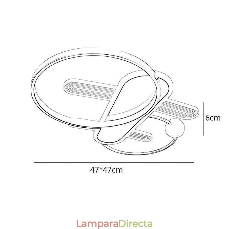 Lámpara de techo con forma de avión de dibujos animados