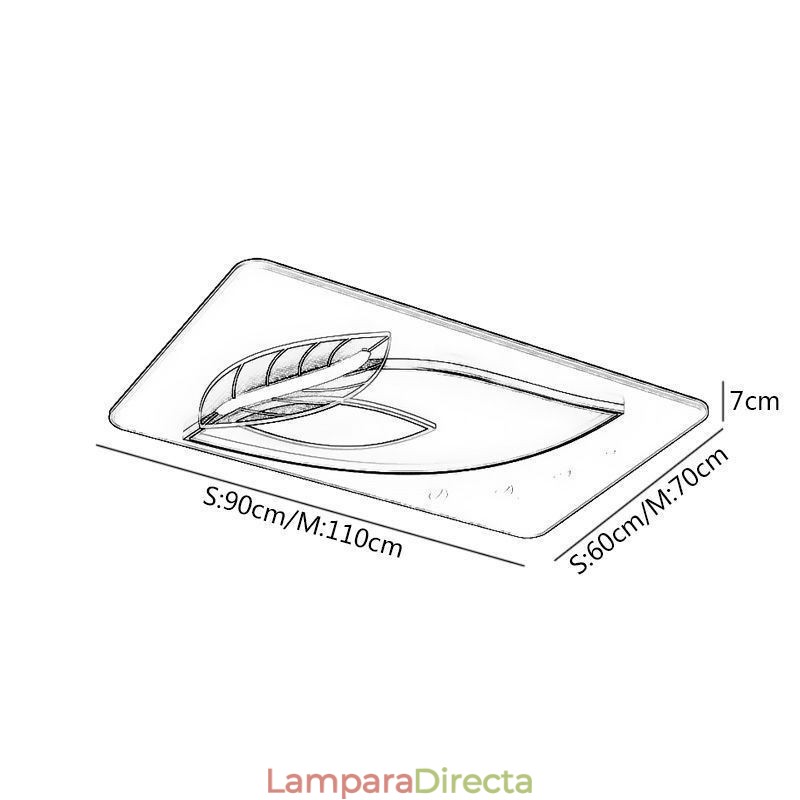 Lámpara de techo de lujo con diseño creativo de hojas