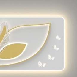 Lámpara de techo de lujo con diseño creativo de hojas