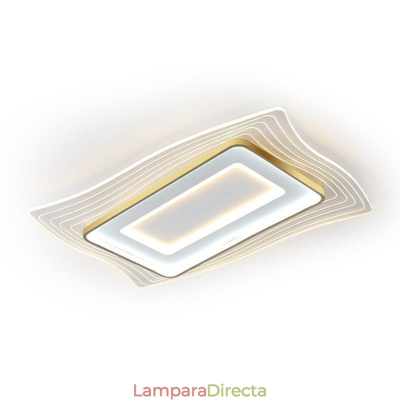 Lámpara de techo moderna empotrada de forma cuadrada