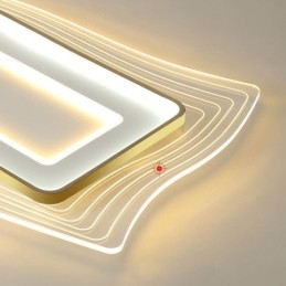 Lámpara de techo moderna empotrada de forma cuadrada