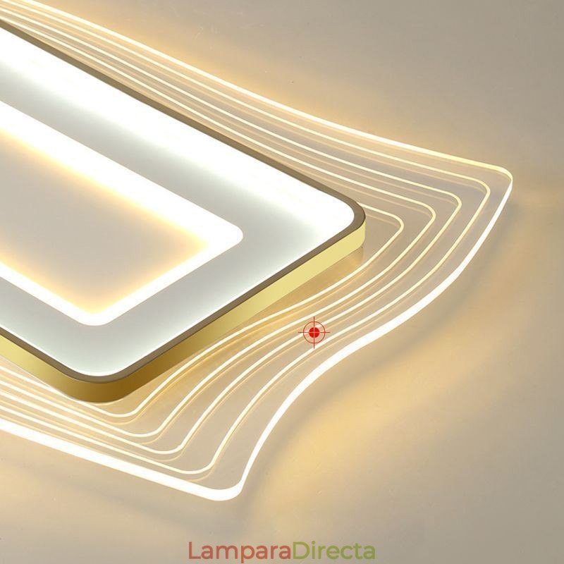 Lámpara de techo moderna empotrada de forma cuadrada