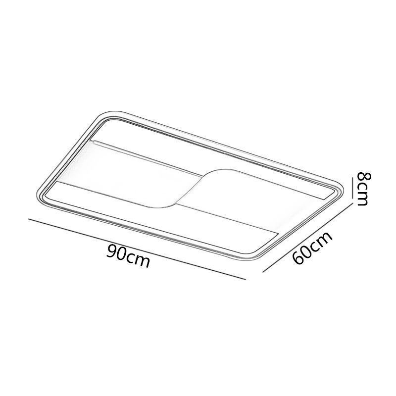 Lámparas de techo modernas rectangulares empotradas, 90 x 60 cm