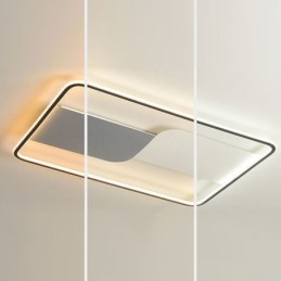 Lámparas de techo modernas rectangulares empotradas, 90 x 60 cm