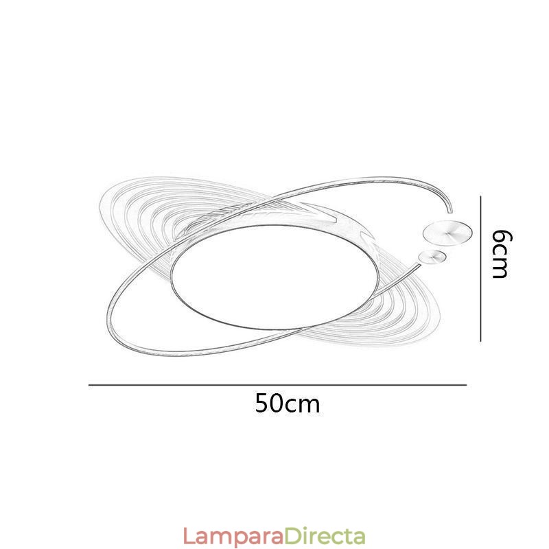 Lámpara de techo moderna con montaje empotrado Creative Planet
