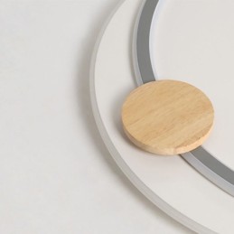 Lámpara de techo moderna de acrílico con dos anillos y montaje empotrado
