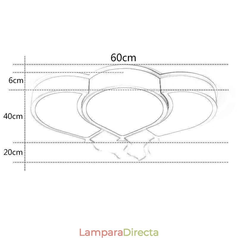 Lámpara de techo moderna empotrada con hermosa pantalla de globo