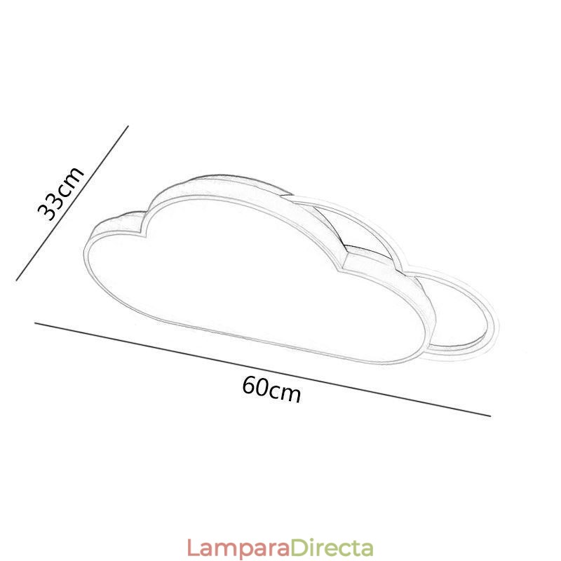 Lámpara de techo empotrada con forma de nube de luces modernas