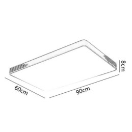 Lámpara de techo empotrada moderna Lámpara de techo rectangular