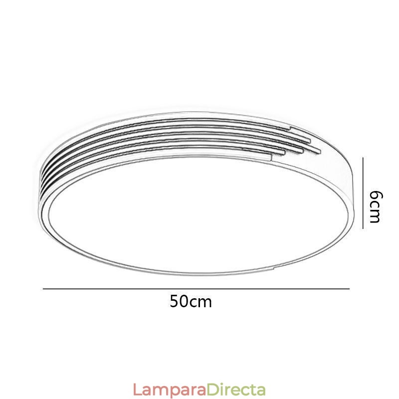 Lámpara de techo empotrada moderna con iluminación circular