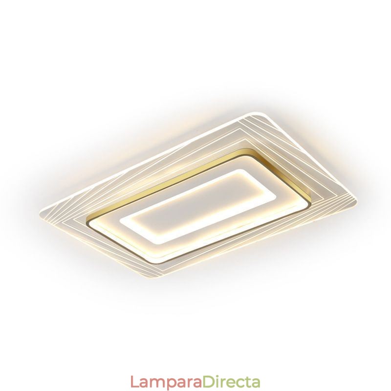 Lámpara de techo rectangular empotrada minimalista de acrílico ultrafino