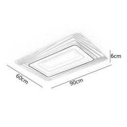 Lámpara de techo rectangular empotrada minimalista de acrílico ultrafino