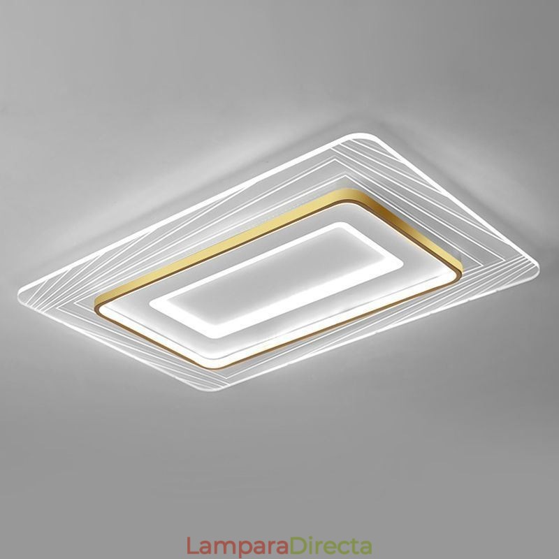Lámpara de techo rectangular empotrada minimalista de acrílico ultrafino