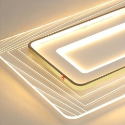 Lámpara de techo rectangular empotrada minimalista de acrílico ultrafino