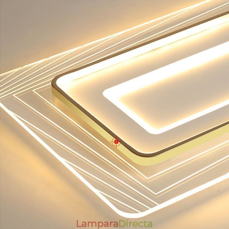 Lámpara de techo rectangular empotrada minimalista de acrílico ultrafino