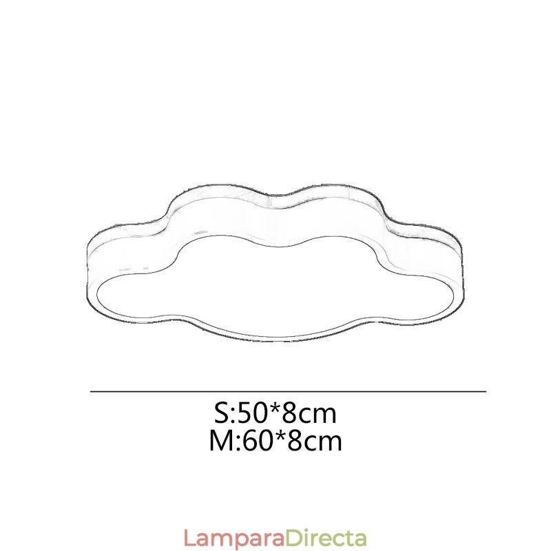 Lámpara de techo empotrada moderna y creativa de acrílico con forma de nube para niños