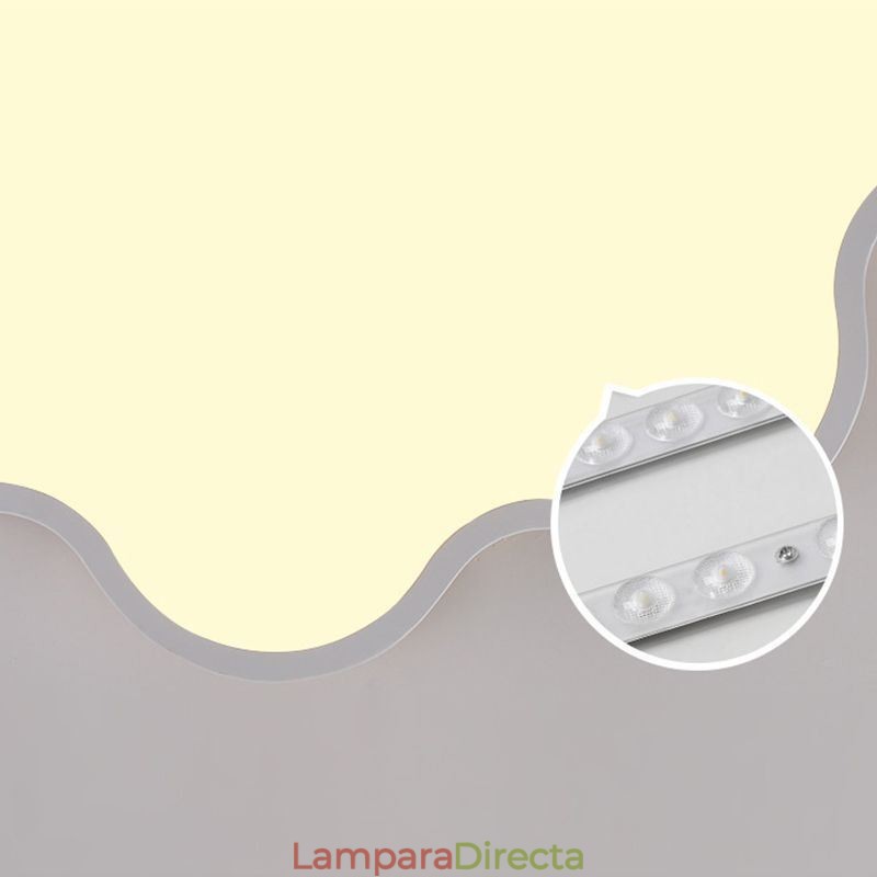 Lámpara de techo empotrada moderna y creativa de acrílico con forma de nube para niños