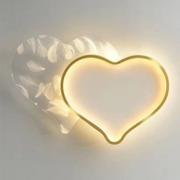 Lámpara de techo empotrada moderna con forma de corazón para niñas