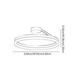 Lámpara de techo empotrada moderna, circular, con pantalla acrílica