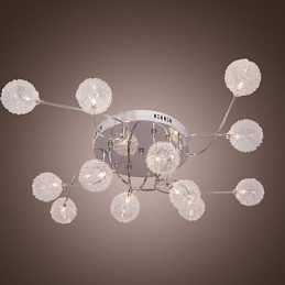 Lámpara empotrada de hierro G4 de 12 luces con pantallas de aluminio