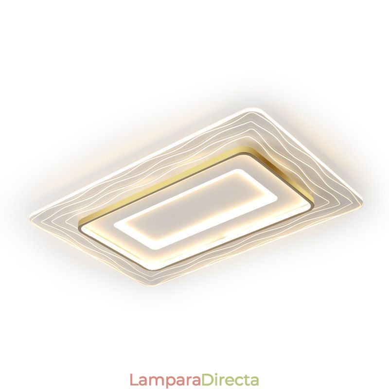 Lámpara de techo rectangular empotrada minimalista de acrílico ultrafino