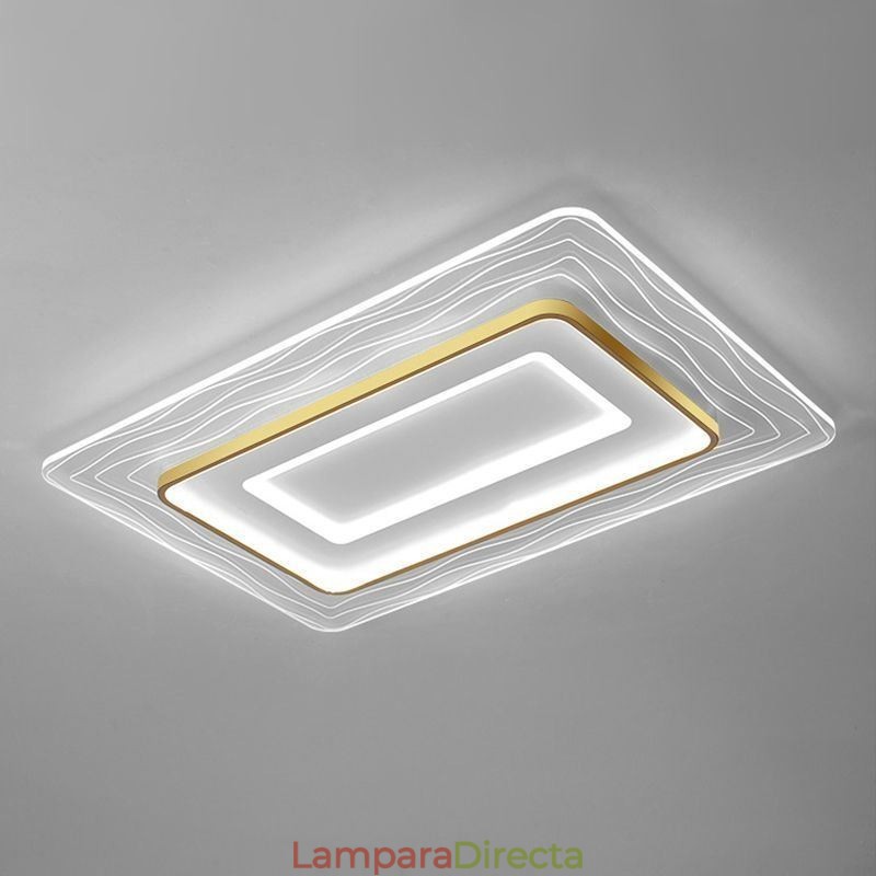 Lámpara de techo rectangular empotrada minimalista de acrílico ultrafino