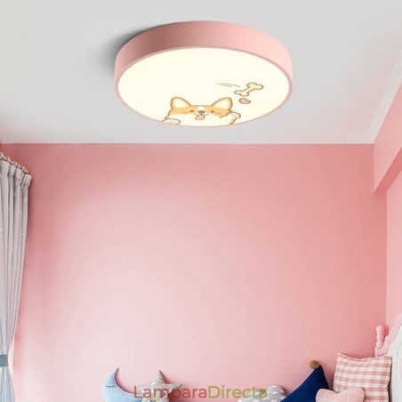 Lámpara de techo infantil con diseño de animales y dibujos animados
