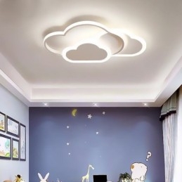 Lámpara de techo empotrada con forma de nube y luces acrílicas creativas modernas