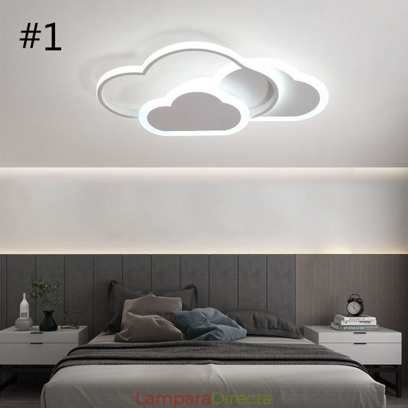 Lámpara de techo empotrada con forma de nube y luces acrílicas creativas modernas