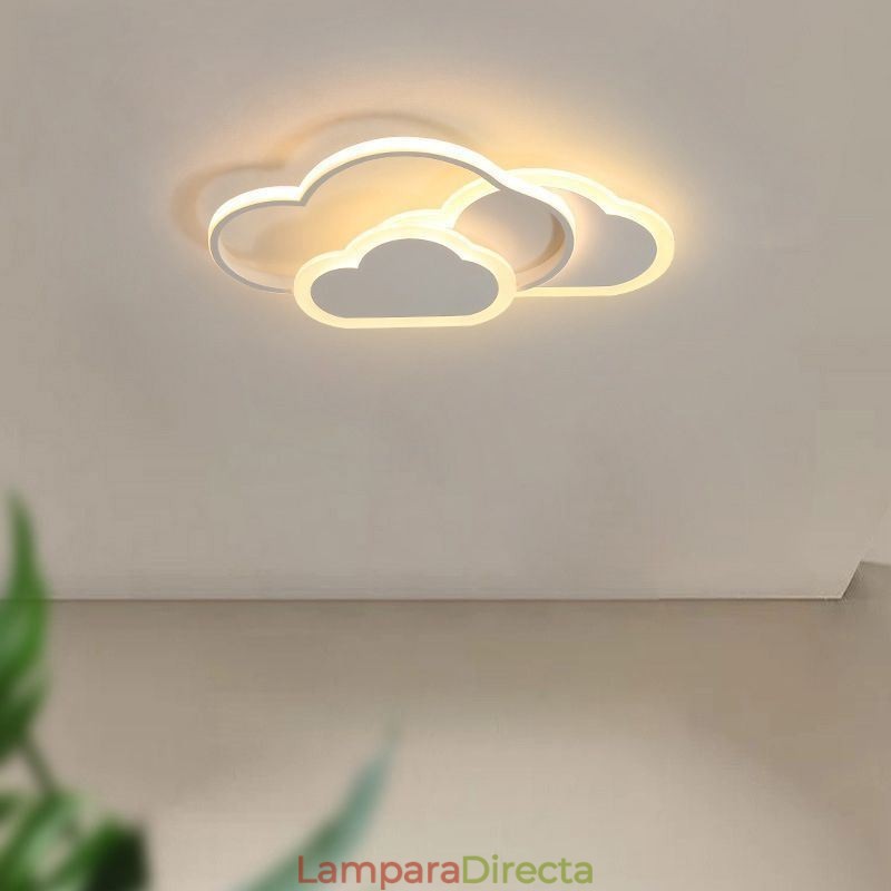 Lámpara de techo empotrada con forma de nube y luces acrílicas creativas modernas