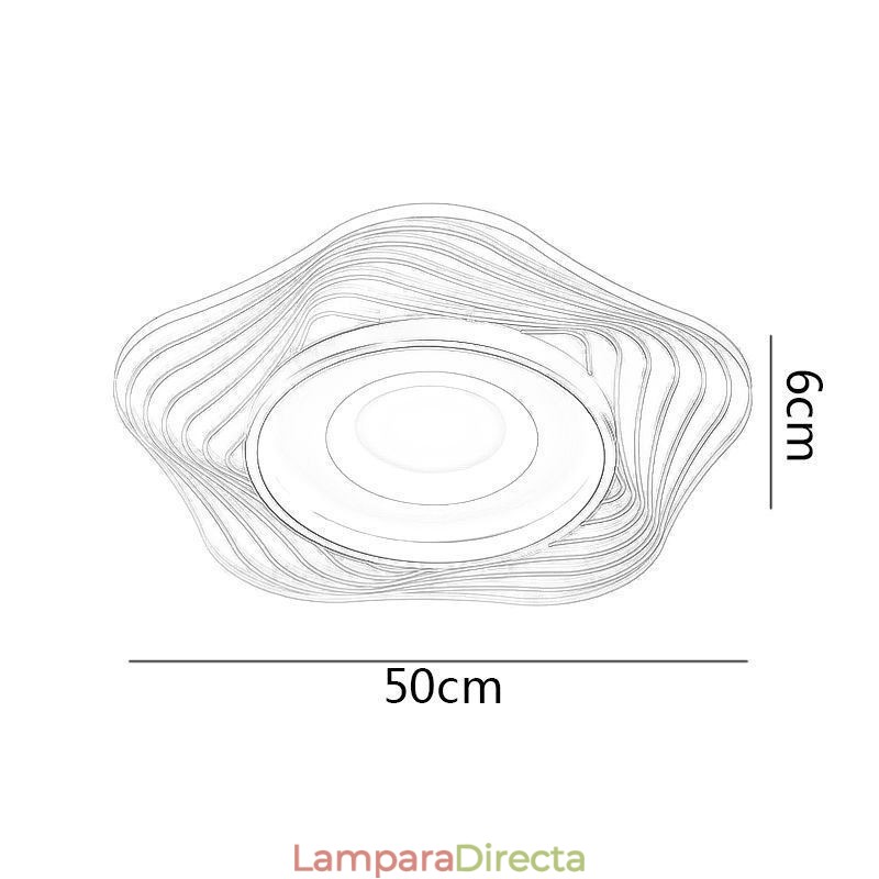 Lámpara de techo creativa moderna empotrada con forma de estrella de 36 W