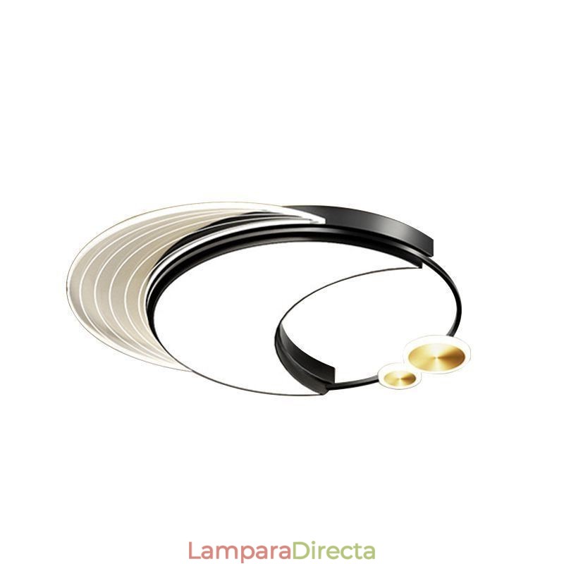 Lámpara de techo moderna regulable con forma de luna de 36 W.