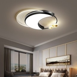 Lámpara de techo moderna regulable con forma de luna de 36 W.