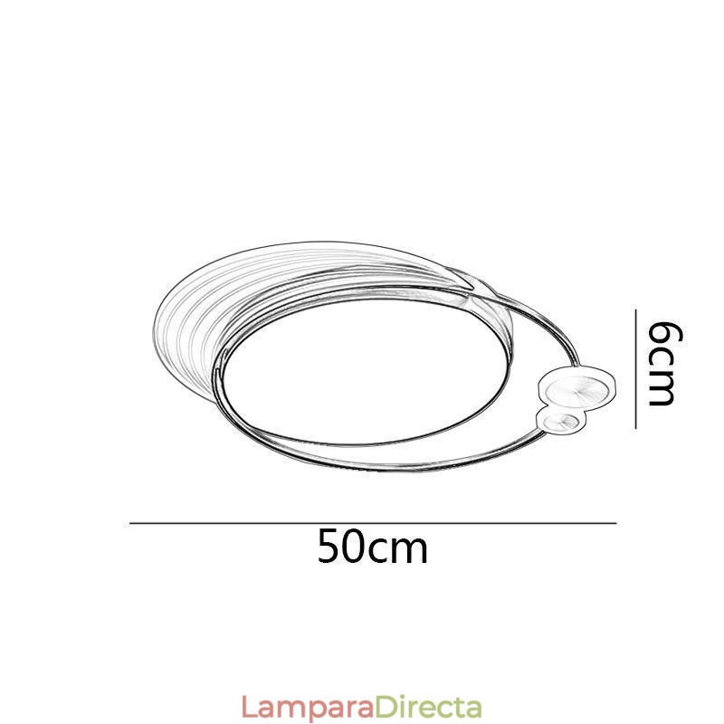 Lámpara de techo empotrada con control remoto