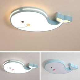 Lámpara de techo regulable con diseño de delfín, accesorio de techo creativo para niños