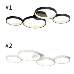 Lámpara de techo de 7200 lm, 4 anillos, accesorio de iluminación