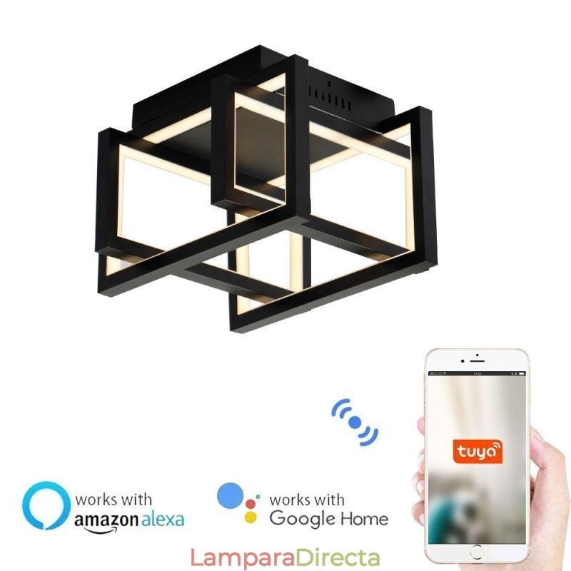 Lámpara de techo inteligente con WiFi y montaje empotrado