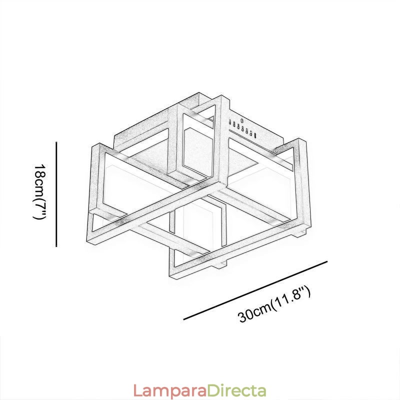 Lámpara de techo inteligente con WiFi y montaje empotrado