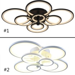 Lámpara de techo moderna con anillo circular y luz regulable